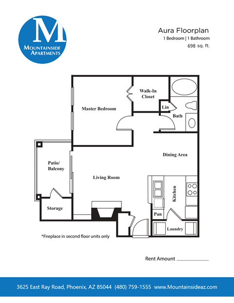a floor plan of a bedroom apartment